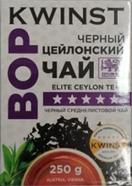 Чай Kwinst Среднелистовой BOP1 черный 250 гр. (картон) в магазине ТеаКофее, фото
