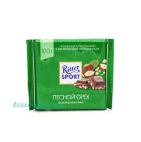 Шоколад Ritter Sport молочный с дроблёным  лесным орехом 100гр