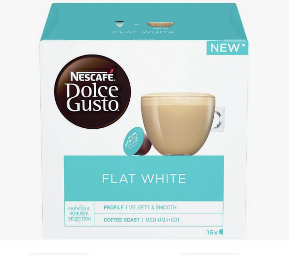 Кофе в капсулах Nescafe Dolce Gusto Flat White, 16 капсул в магазине ТеаКофее, фото