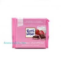 Шоколад Ritter Sport молочный клубника-йогурт 100гр