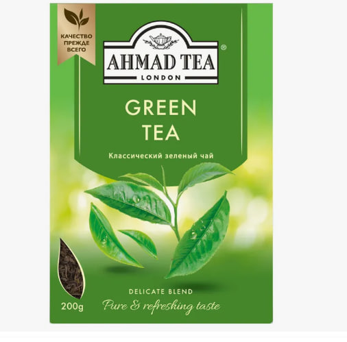 Чай Ahmad Tea Green Tea 200 гр. в магазине ТеаКофее, фото