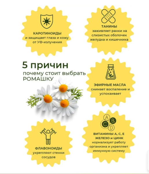Травяной чай Ромашка 30 гр. в магазине ТеаКофее, фото