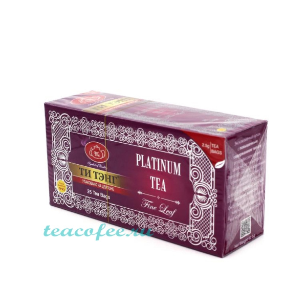 Чай Ти Тэнг Platinum черный 25 пакетов в магазине ТеаКофее, фото