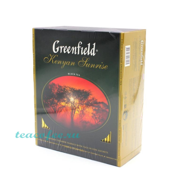 Чай Greenfield Kenyan Sunrise 100 пакетиков в магазине ТеаКофее, фото