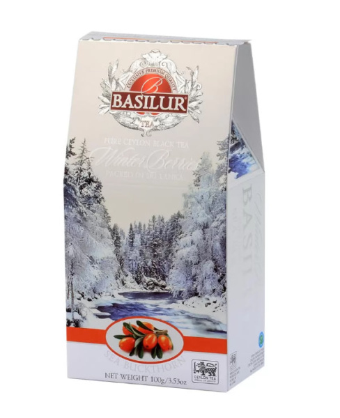 Чай черный Basilur Winter Berries Облепиха, 100 гр. в магазине ТеаКофее, фото