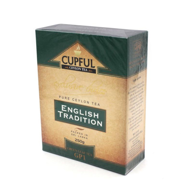 Чай Cupful English Tradition Green leaf Tea GP1 (зеленый) 250 гр. (картон) в магазине ТеаКофее, фото