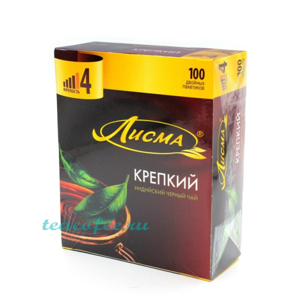 Чай Лисма Крепкий 100 пакетиков в магазине ТеаКофее, фото