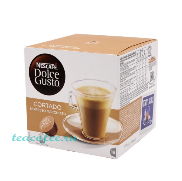 Кофе в капсулах Nescafe Dolce Gusto Cortado 16 капсул в магазине ТеаКофее, фото