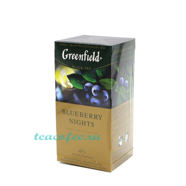 Чай Greenfield Blueberry Nights 25 пакетиков в магазине ТеаКофее, фото