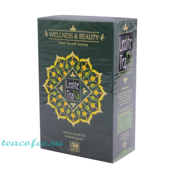 Чай Leoste Wellness &Beauty зеленый саусеп  100 гр. в магазине ТеаКофее, фото