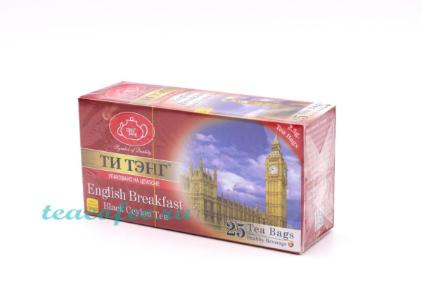 Чай Ти Тэнг English Breakfast (Английский Завтрак) черный 25 пакетиков в магазине ТеаКофее, фото