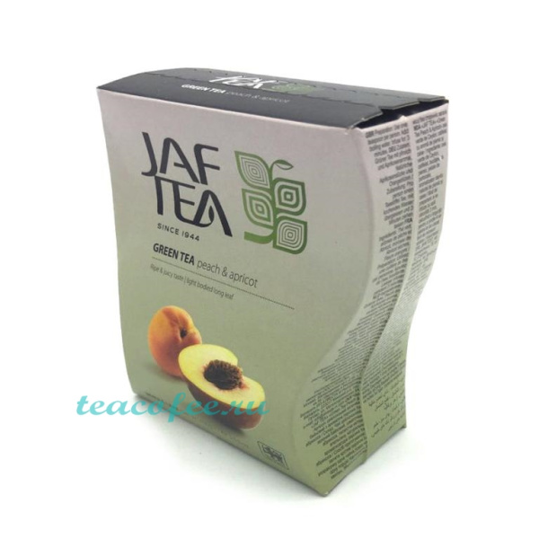 Чай зеленый Jaf Tea Peach & Apricot зеленый, 100 гр. в магазине ТеаКофее, фото