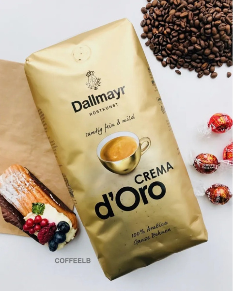 Кофе в зернах Dallmayr Crema d`Oro 1000 гр. в магазине ТеаКофее, фото