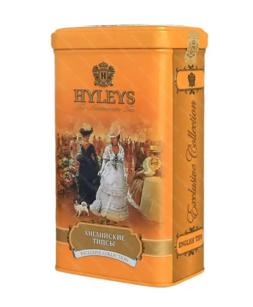 Чай Hyleys English Tips черный 100 гр. (ж/б) в магазине ТеаКофее, фото