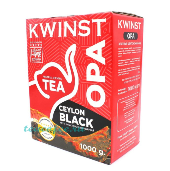 Чай Kwinst Orange pekoe черный 1000 гр. (картон) в магазине ТеаКофее, фото