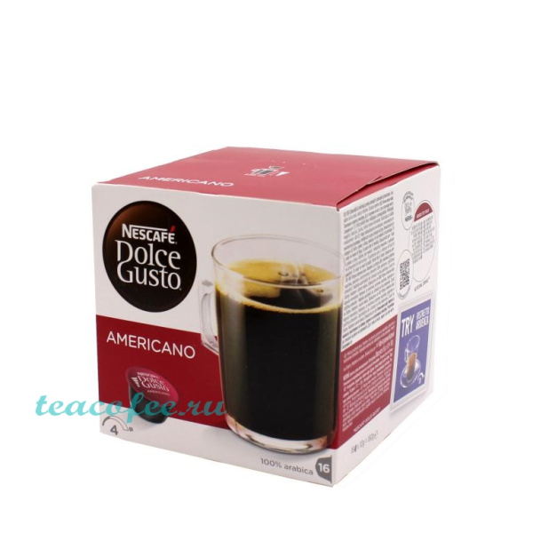 Кофе в капсулах Nescafe Dolce Gusto Americano 16 капсул в магазине ТеаКофее, фото