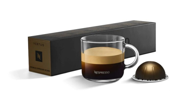 Кофе в капсулах Nespresso Vertuo Double Espresso Scuro 80 ml 10 капсул в магазине ТеаКофее, фото