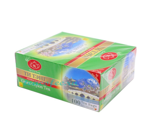 Чай Ти Тэнг Green Ceylon Tea (Королевский) 100 пакетиков в магазине ТеаКофее, фото