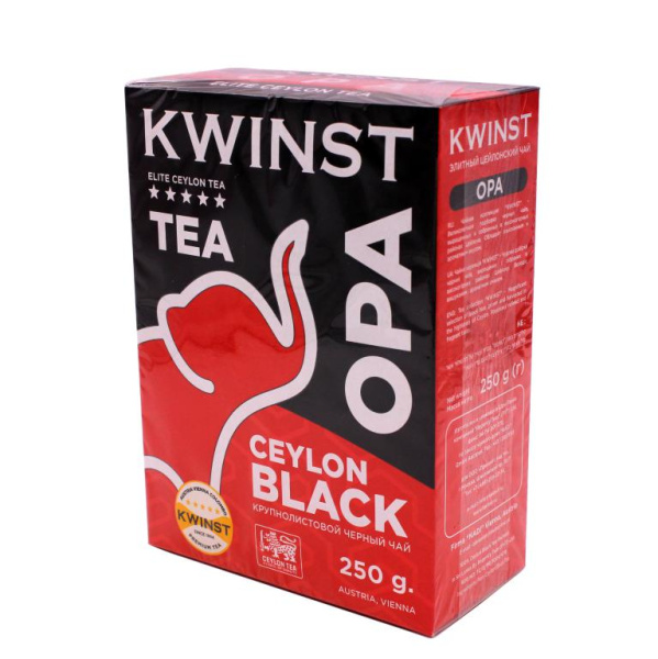 Чай Kwinst Orange pekoe ОРА черный 250 гр. (картон) в магазине ТеаКофее, фото
