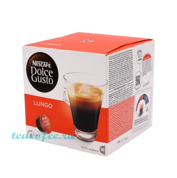 Кофе в капсулах Nescafe Dolce Gusto Lungo 16 капсул в магазине ТеаКофее, фото