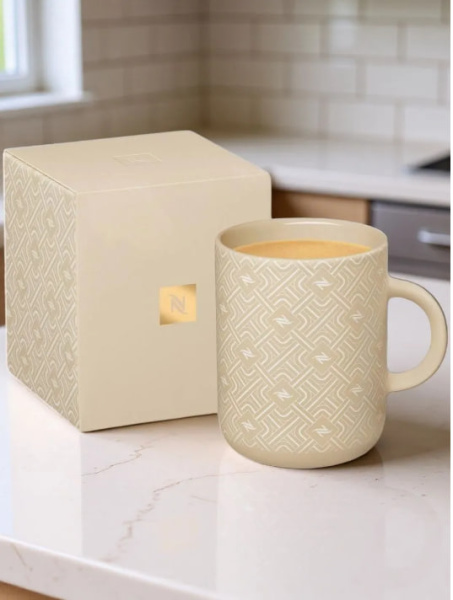 Кружка фарфор Nespresso Celebration Coffee Mug Parchment 300 ml в магазине ТеаКофее, фото