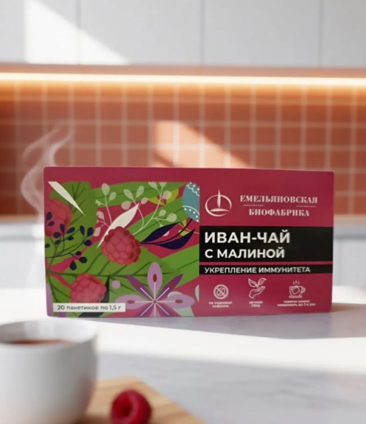 Северный Иван-чай с Малиной 20 пак. в магазине ТеаКофее, фото