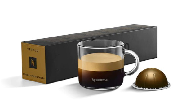 Кофе в капсулах Nespresso Vertuo Double Espresso Chiaro 80 ml 10 капсул в магазине ТеаКофее, фото