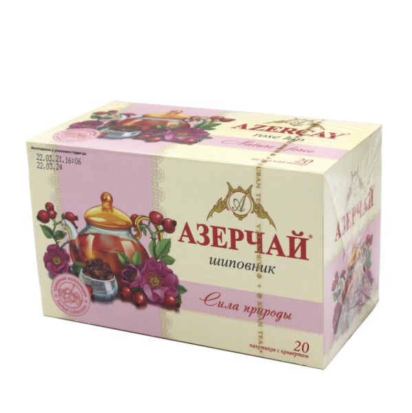 Чай Azercay Шиповник 20 пакетиков в магазине ТеаКофее, фото