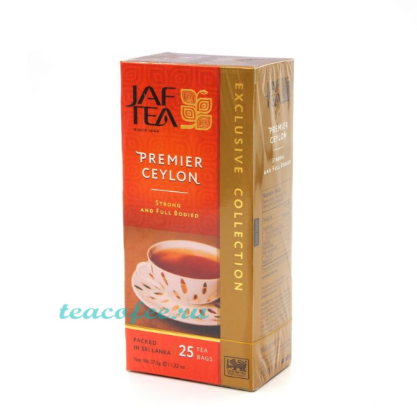 Чай Jaf Tea Premier Ceylon 25 пакетиков в магазине ТеаКофее, фото
