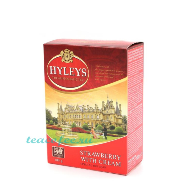 Чай Hyleys Strawberry With Cream черный 100 гр. в магазине ТеаКофее, фото