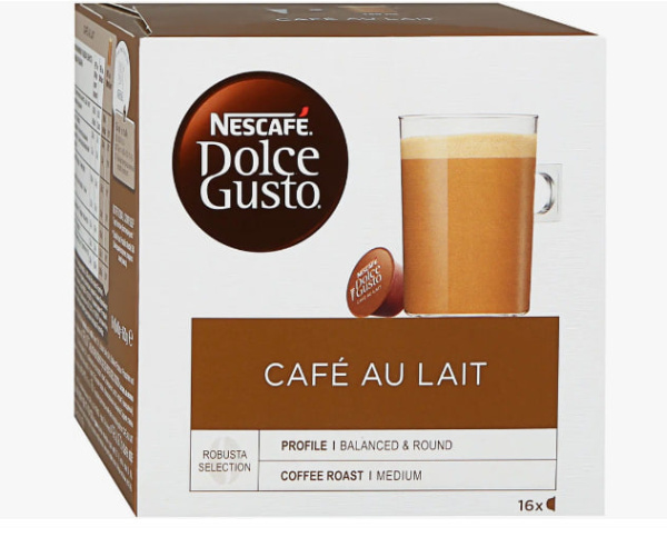 Кофе в капсулах Nescafe Dolce Gusto Cafe Au Lait 16 капсул в магазине ТеаКофее, фото