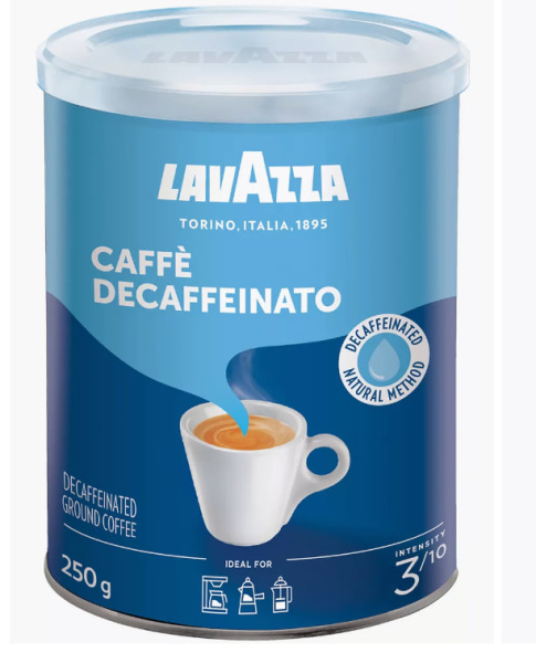 Кофе молотый Lavazza Caffe Decaffeinato, 250 гр. (ж/б) в магазине ТеаКофее, фото