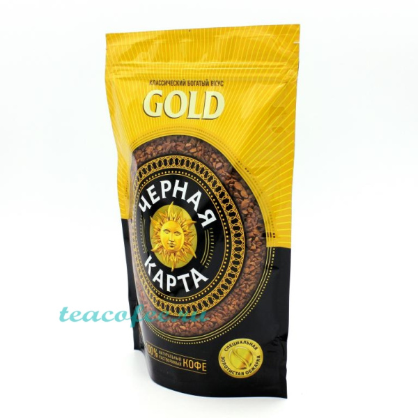 Кофе растворимый Черная Карта Gold 150 гр. (пакет) в магазине ТеаКофее, фото