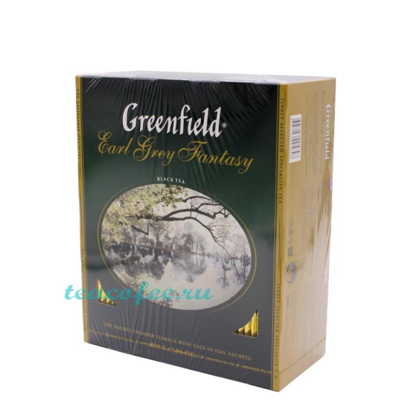 Чай Greenfield Earl grey fantasy 100 пакетиков в магазине ТеаКофее, фото