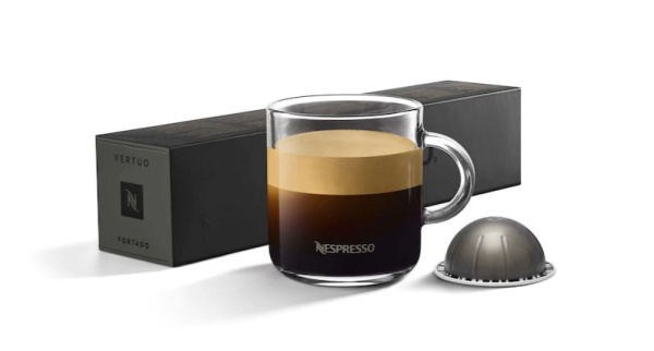 Кофе в капсулах Nespresso Vertuo Fortado 150 ml 10 капсул в магазине ТеаКофее, фото