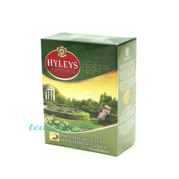 Чай Hyleys English Green Tea With Jasmine Flowers зеленый 100 гр. в магазине ТеаКофее, фото