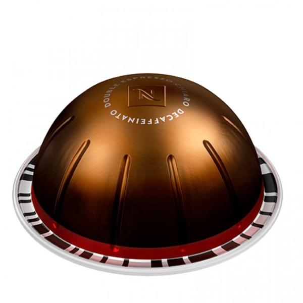 Кофе в капсулах Nespresso Vertuo Double Espresso Chiaro Decaffeinato 80 ml 10 капсул в магазине ТеаКофее, фото