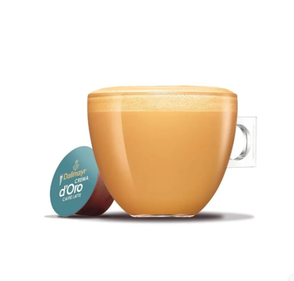 Кофе в капсулах Nescafe Dallmayr Crema d'Oro Caffe Latte 16 капсул в магазине ТеаКофее, фото