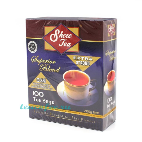Чай Shere Tea черный 100 пакетиков в магазине ТеаКофее, фото