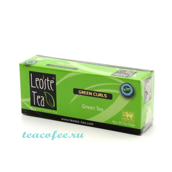 Чай Leoste Tea Green Curls 25 пакетиков в магазине ТеаКофее, фото