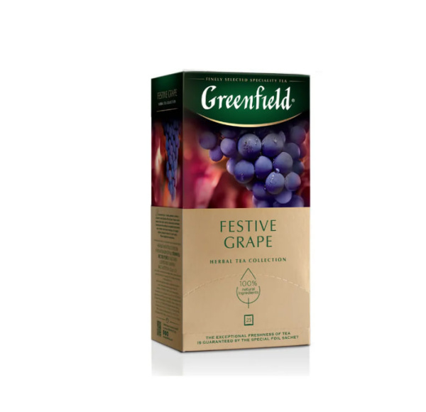 Чай Greenfield Festive Grape 25 пакетиков в магазине ТеаКофее, фото