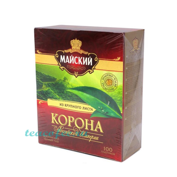 Чай Майский Корона Российской Империи 100 пакетиков в магазине ТеаКофее, фото