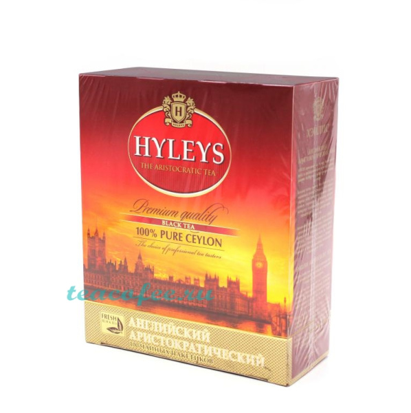 Чай Hyleys English Aristocratic черный 100 пакетиков в магазине ТеаКофее, фото